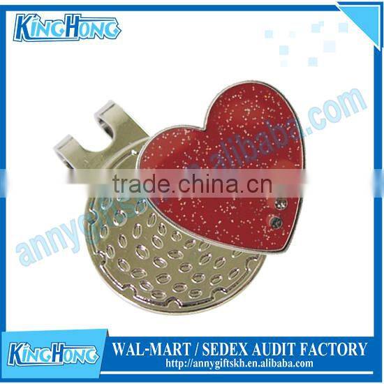 Economic golf ball marker with blank golf hat clip