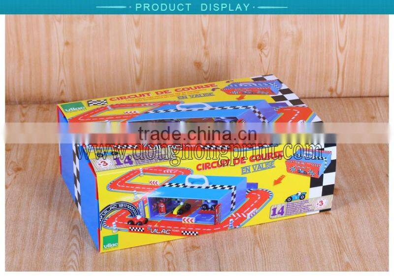 Toy storage portable children cardboard suitcase