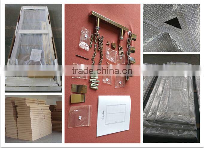900*900*1950 mm Square hinge tempered glass shower enclosure with ABS shower tray