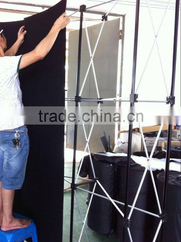 Fabric pop up stand with spring, pop up backdrop stand, advertising Chian hotsales display stand