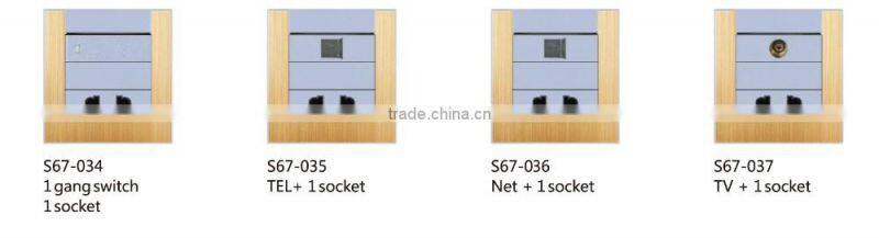 Electrical socket outlet touch delay switch for home