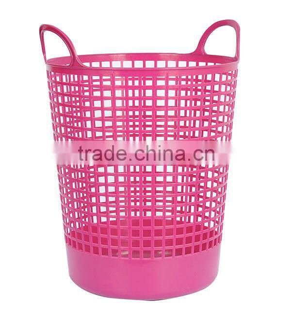 Big Size Colorful Plastic Laundry Basket with Hole