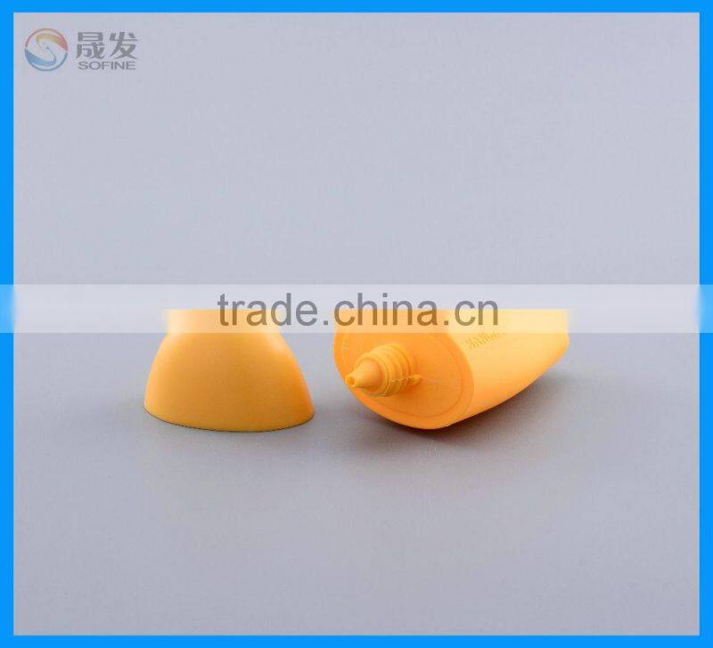 Mango shape skin care lotion bottle