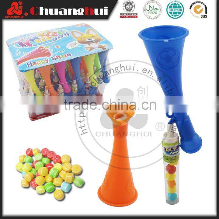 2016 Novelty Candy Toy Sistrum Trumpet Toy Candy in Tray