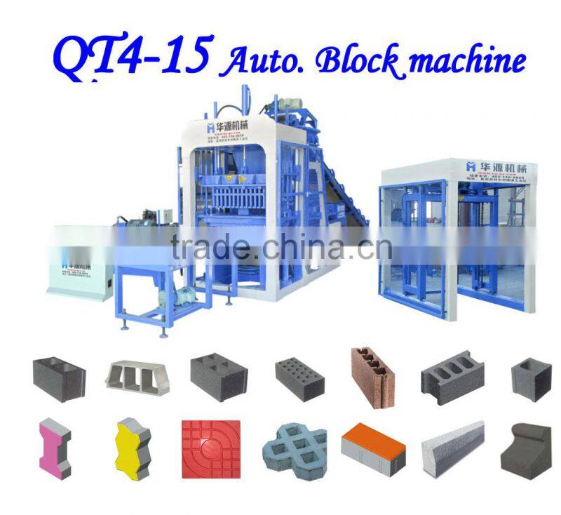 Small automatic interlocking brick machine QT4-15 interlocking brick machine price in africa