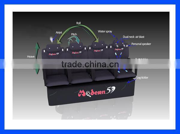 Newest 3d movies 5d cinema simulator for sale with motion chair, special effect