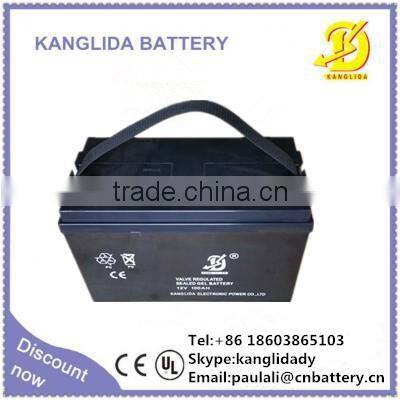 100AH storage solar battery, 12v100ah rechargeable vrla battery