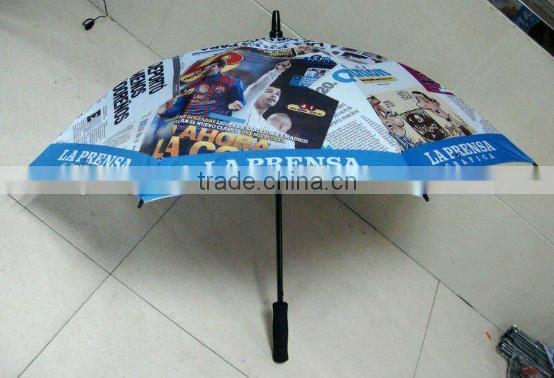 strong windproof double ribs straight newspaper umbrella