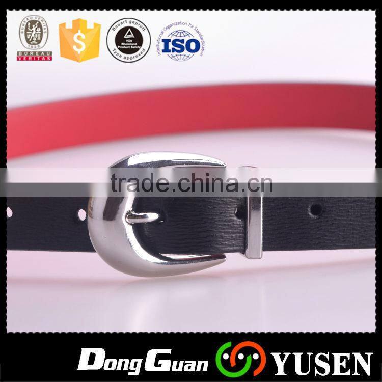 High quality double use dual purpose both sides ladies genuine leather belt