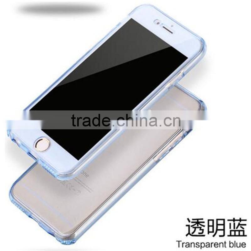 360 degree Full protective cover TPU back cover transparent bumper case for Apple iphone 7 6 6s 6s plus pro 5 S 4 SE A C