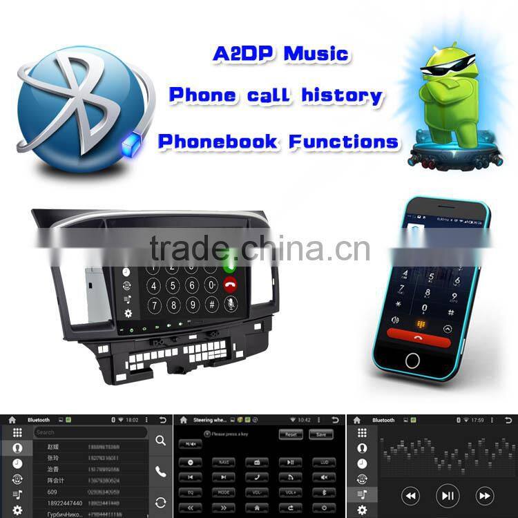 10.2 inch Android 4.4.4 Stereo for Mitsubishi Lancer GPS 1024*600 1.6G CPU Radio headunit free map GPS navi browser navi 335USD