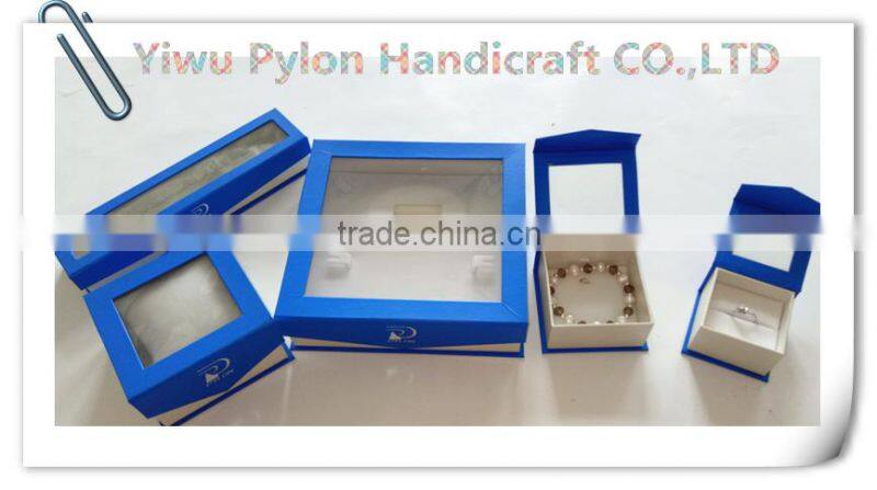 Hot sale luxury paper jewlery box with PVC window