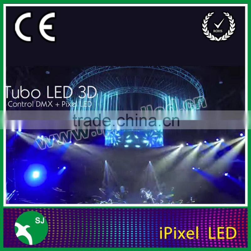 360 degree LED RGB meteor shower light DMX control madrix software