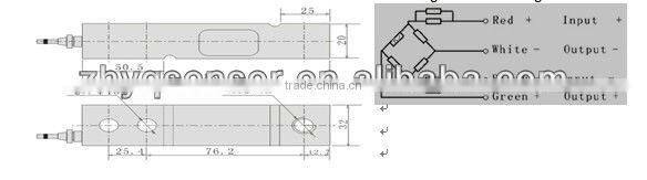 Alloy steel shear beam load cell sensor