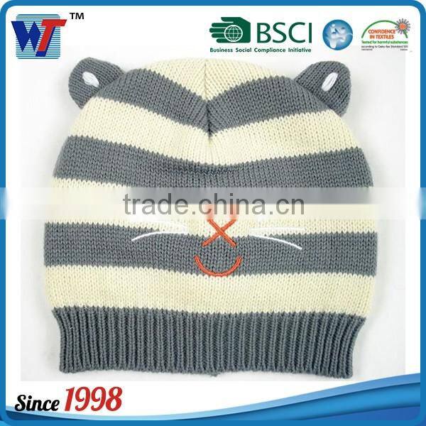 Promotional Wholesale Custom Organic Cotton Kids Beanie Hat Baby Knitted Hat