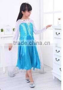 New design ELSA dress in frozen, wedding dress summer child party dress, cosplay costume