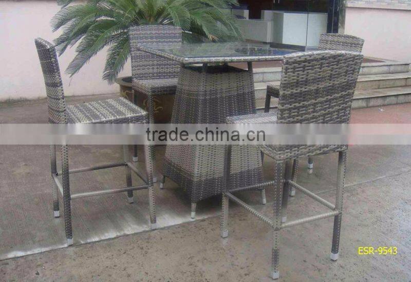 Luxury Rattan Aluminium Bar Set