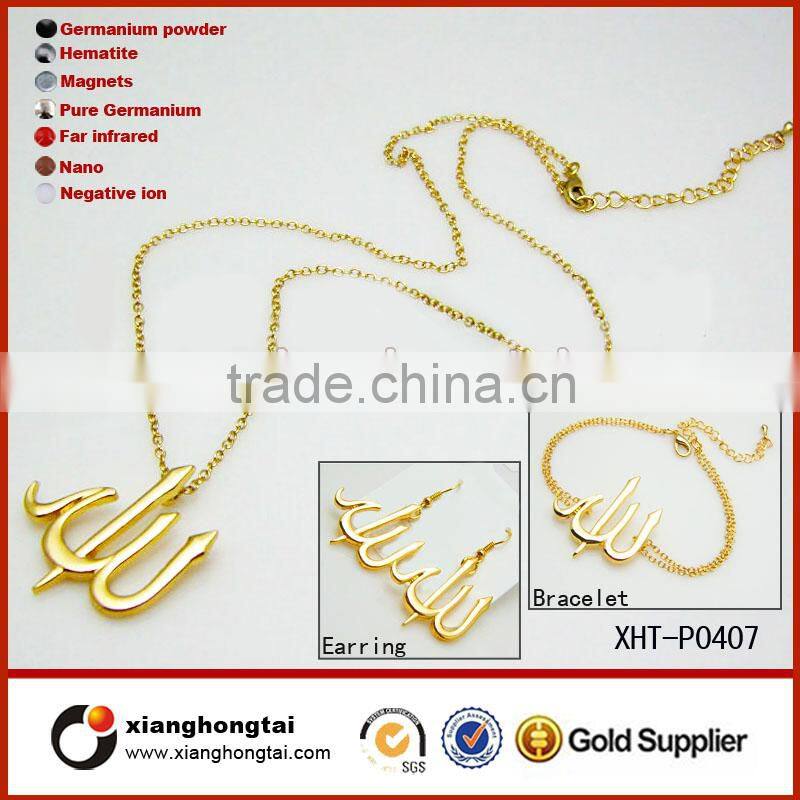 Titanium fashion bracelet muslim jewelry with AAA Zircon stone