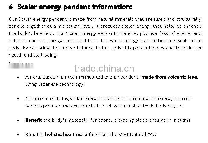 quantum science pendant price , best factory price for quantum price