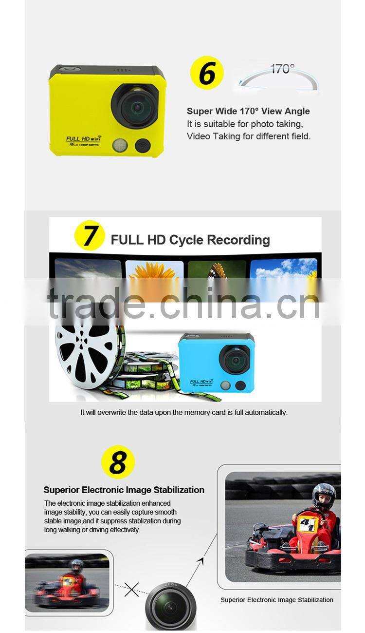 50 Meter waterproof high speed Ultra HD 4K WiFi Action Camera