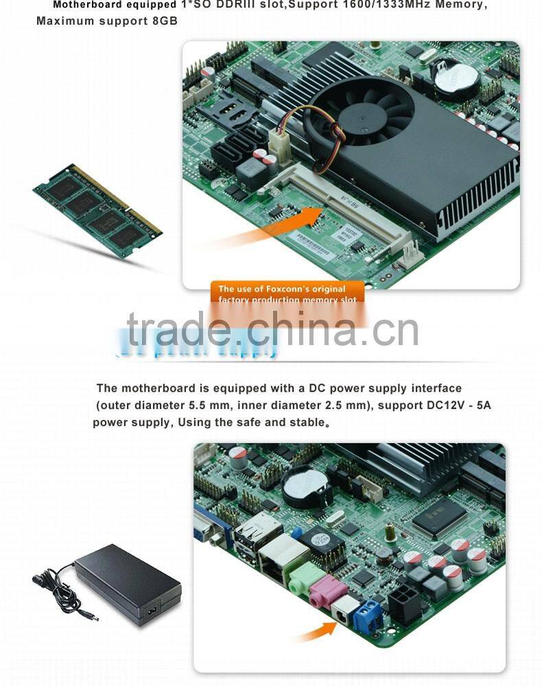 Hot selling Intel 3217U/1.80G specification pc motherboard POS mainboard car pc board support WIFI/3G module