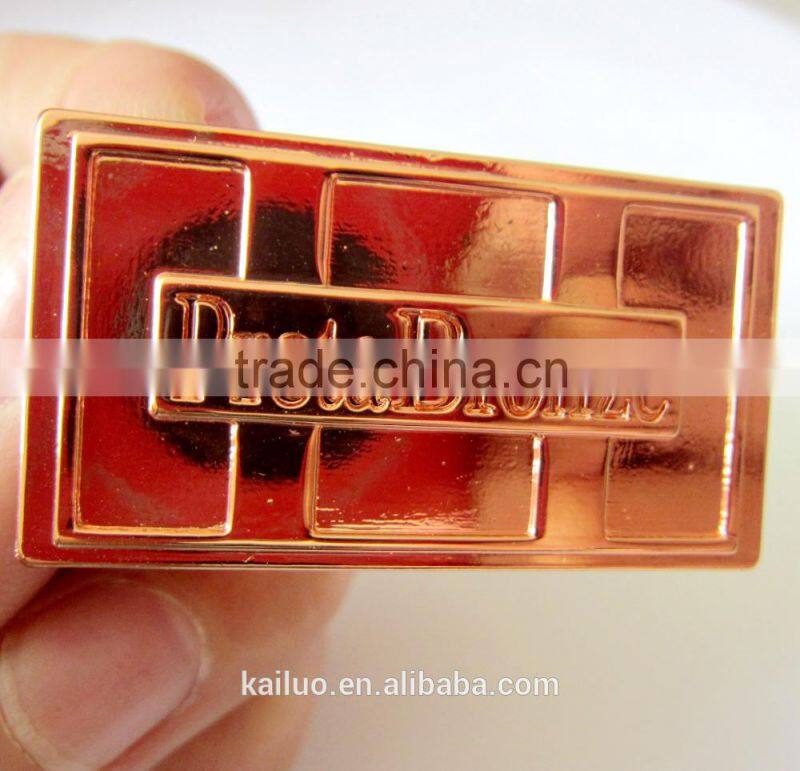 bright copper color metal label for sex lady jeans
