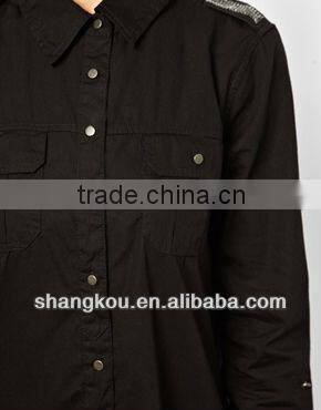 2013 high fashion design women fall shirt long chambray shirt long sleeve cheap cotton shirt shkz 102