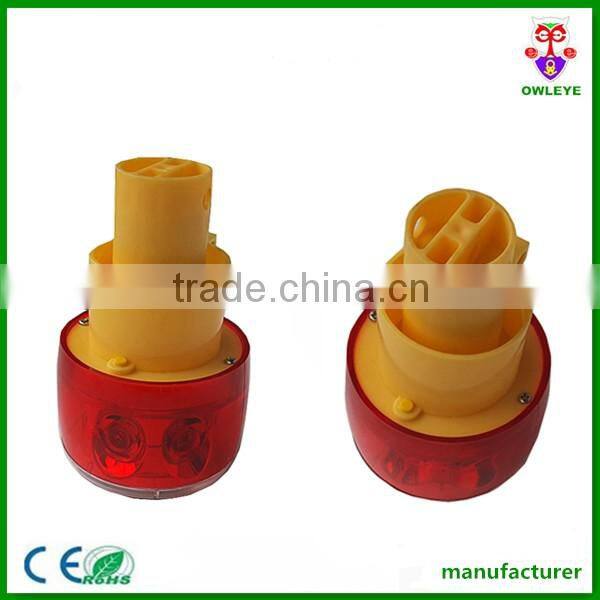 Ultra bright solar-powered 6 pcs LED traffic warning light