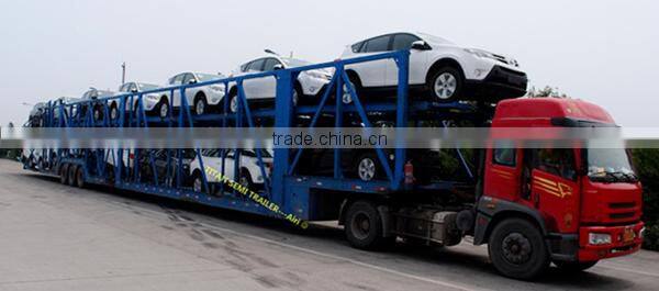 Heavy duty car hauling trailer for transporting small cars