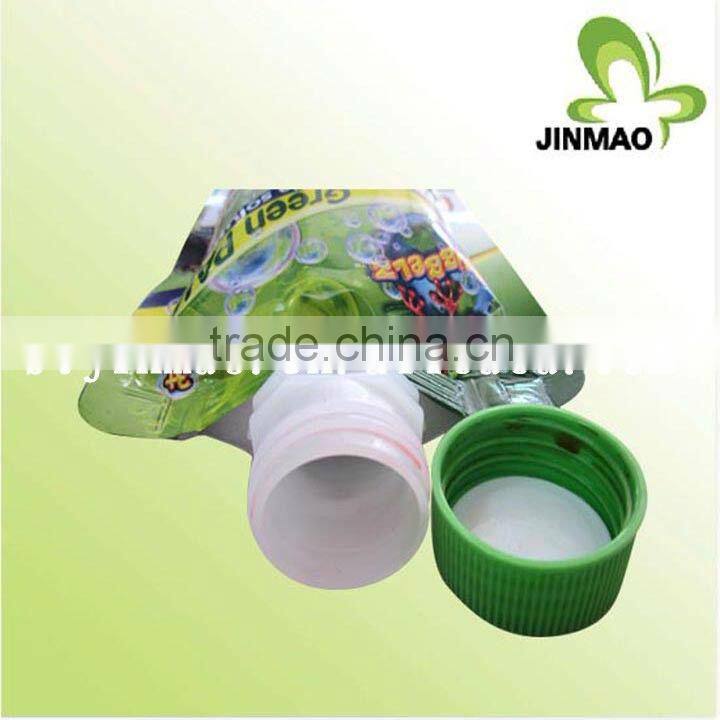 Stand up pouch for beverage packaging with spout