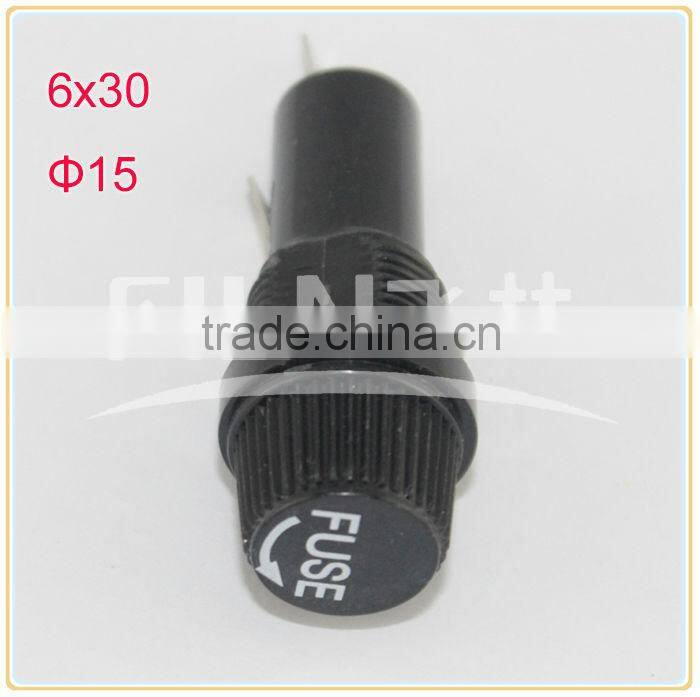 10A black bakelite low voltage fuse holder for6*30mm fuse
