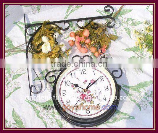 metal wall clock industrial style