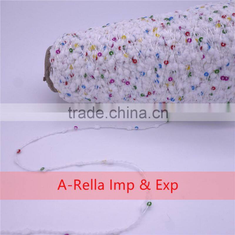 fancy yarn with the beads and the sequin new style