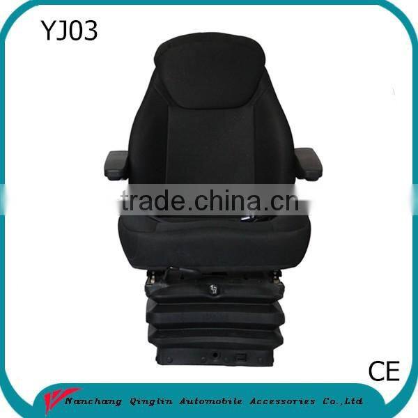 Vinyl cover mechanical suspension backhoe seat with swivel (YJ03)