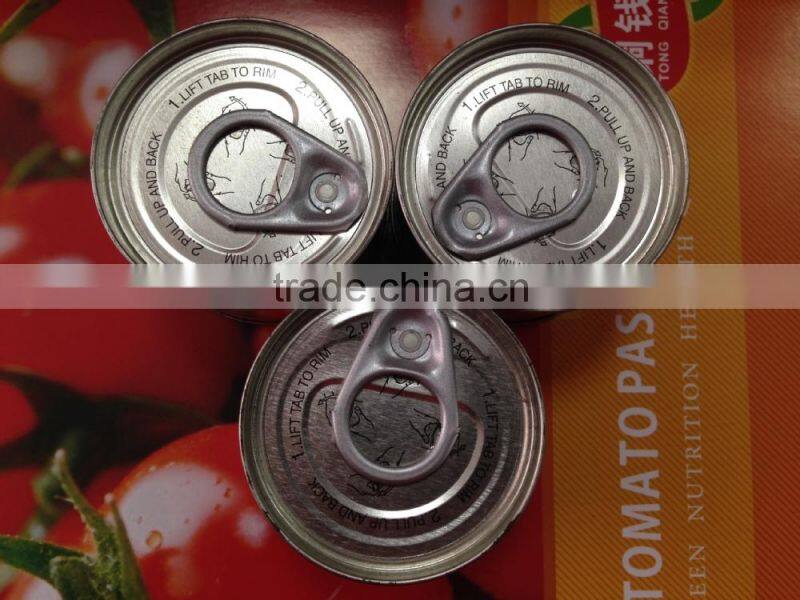 manufacturer 28%-30% natural canned china tomato paste 70g tin factory double concentrated