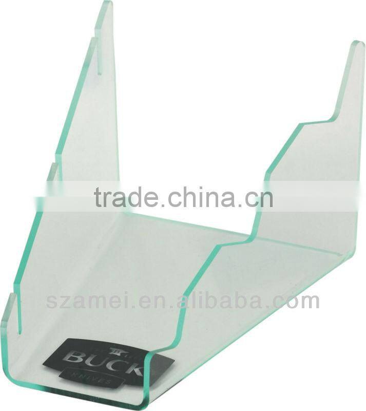 exquisite half round crystal acrylic knife display stand