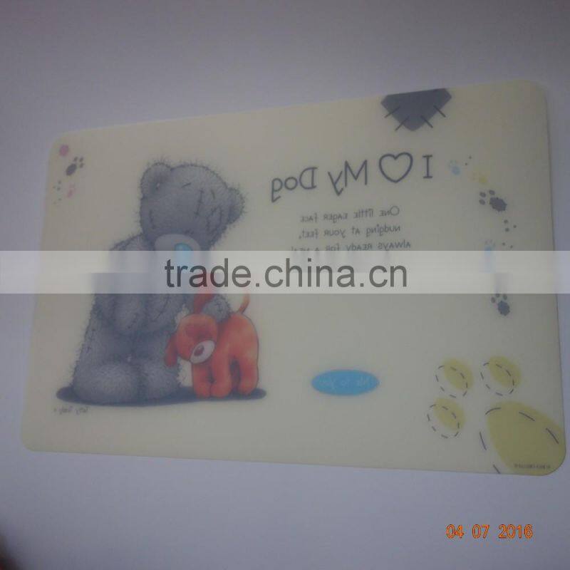 custom size for dog food mat well keep floor clean eco-friendly pp material