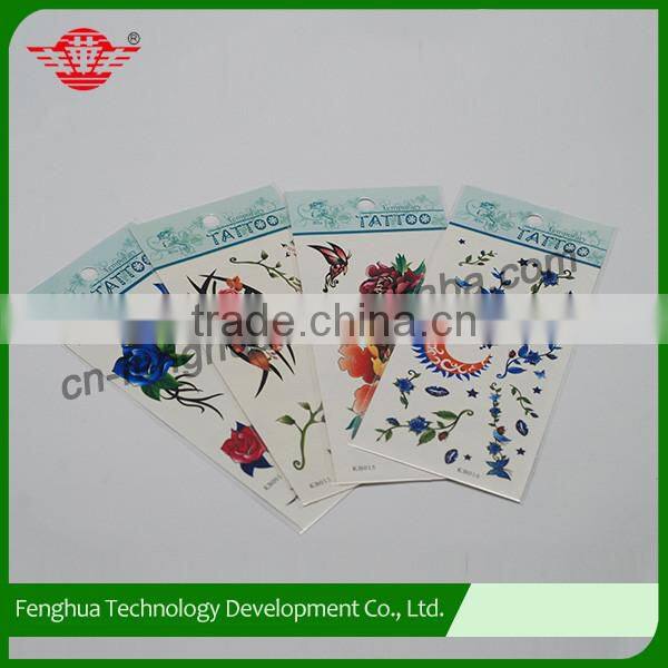 2015 New Fashion Top Quality Promotional Customized Temporary Tattoo Stickers