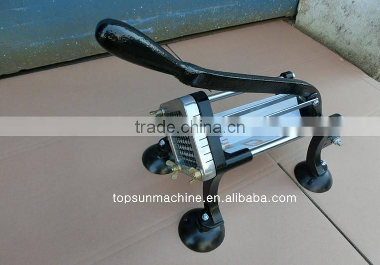 high quality green color ,french fry cutter 4pcs cupfeets aluminium support