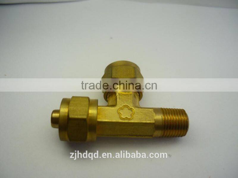 T brass connector with two milled nut ,brass connector using casting or forged techniques