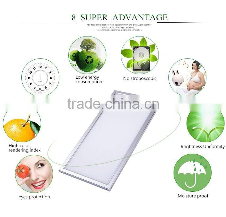 8mm Led Pannel Light Ultra Thin Square Led Panel light 300x1200 36W 48W 72W IP44 IP65 AC 85V 265V