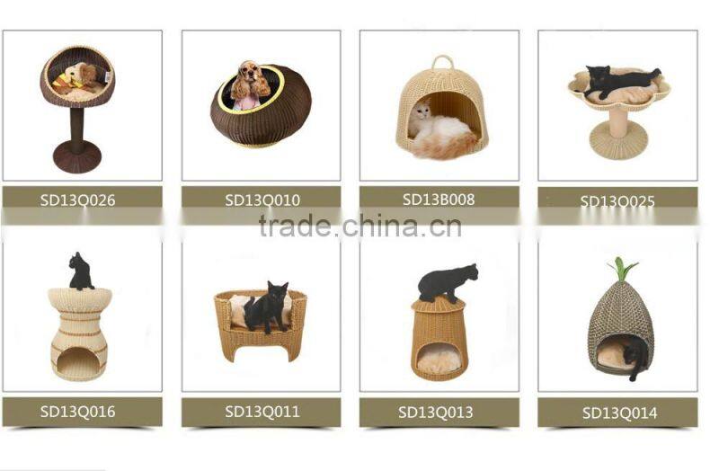 Latest design patio pet furniture all weather wicker luxury dog bed