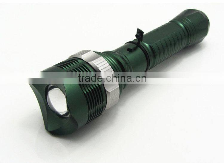 High quality Led zoom flashlight rechargeable aluminium led torch