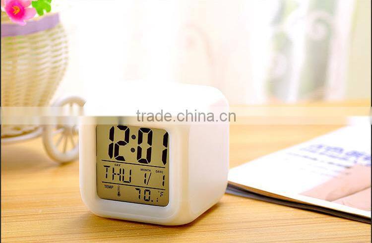 led color changing clock digital alarm clock promotional gift alarm clock home decoration clock