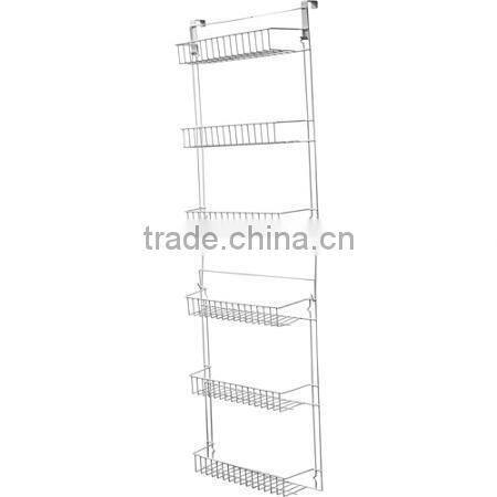 White overdoor wire metal tire storage rack