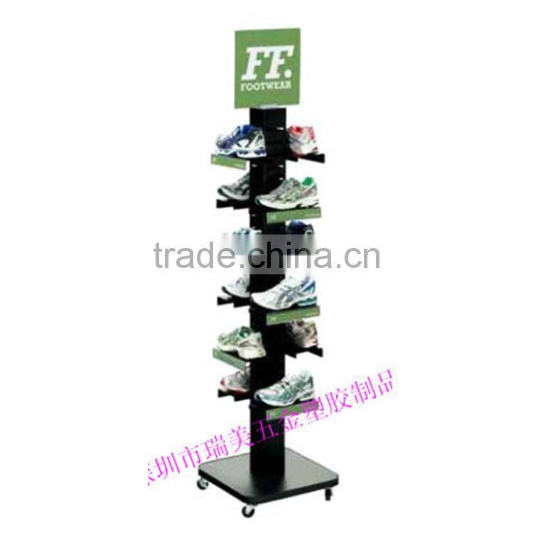 8 tier Floor Standing Removable Display Furniture for shoes retail