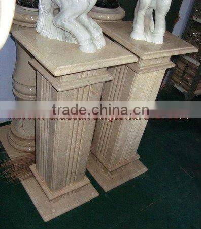 A GRADE VERONA BEIGE MARBLE PEDESTALS