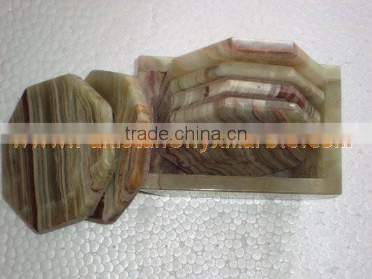 Factory Price wholesale ONYX COASTER SETS