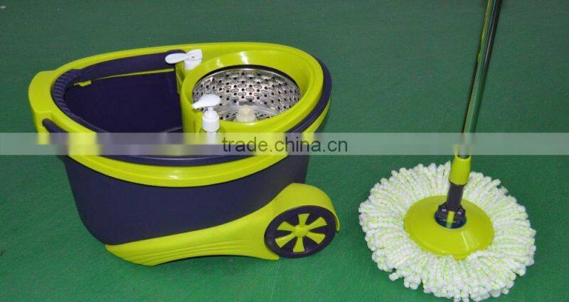 Magic 360 spin mop with wheels microfiber mop designed by power saving system