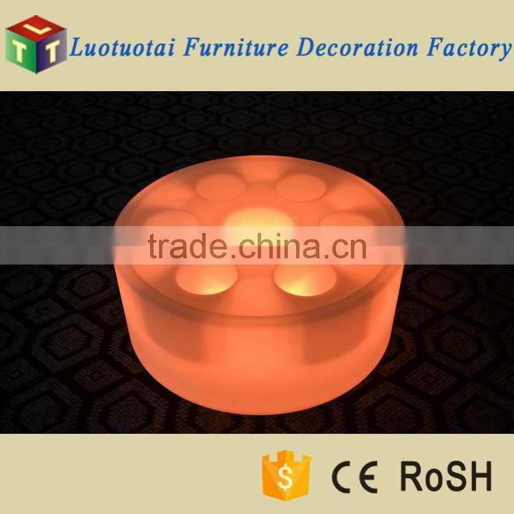 Factory sale plastic waterproof champagne led ice bucket/wine tray for outdoor use